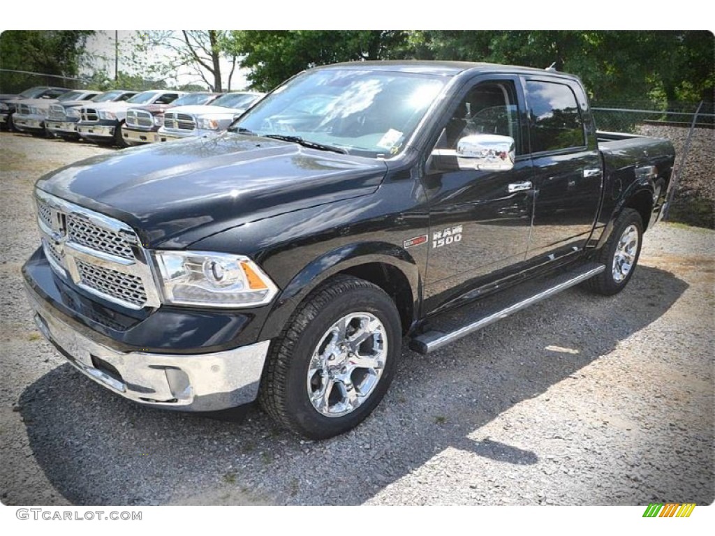 2015 1500 Laramie Crew Cab - Brilliant Black Crystal Pearl / Black photo #1