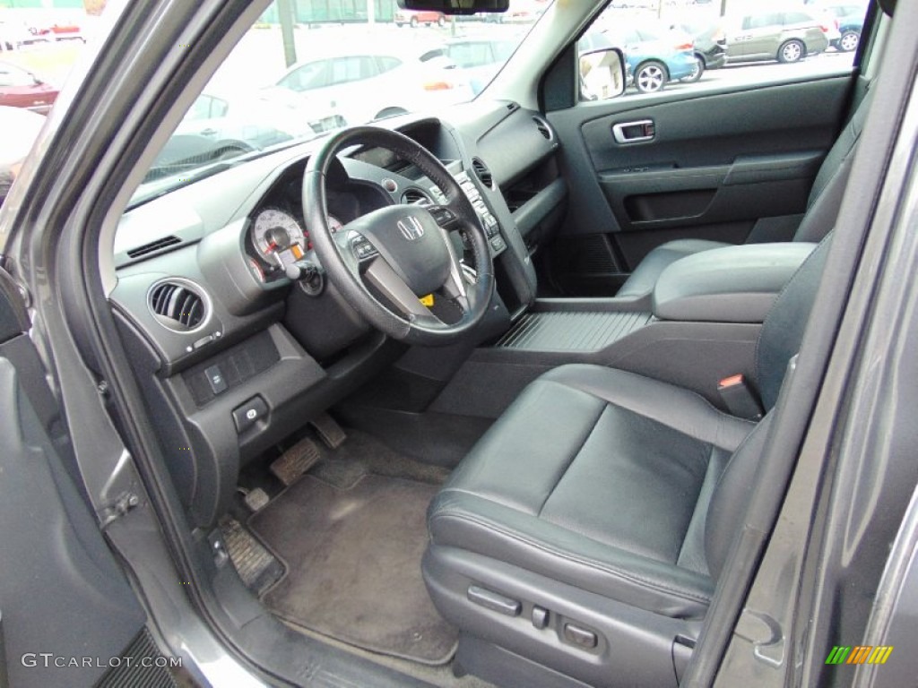 Black Interior 2011 Honda Pilot EX-L 4WD Photo #102952791