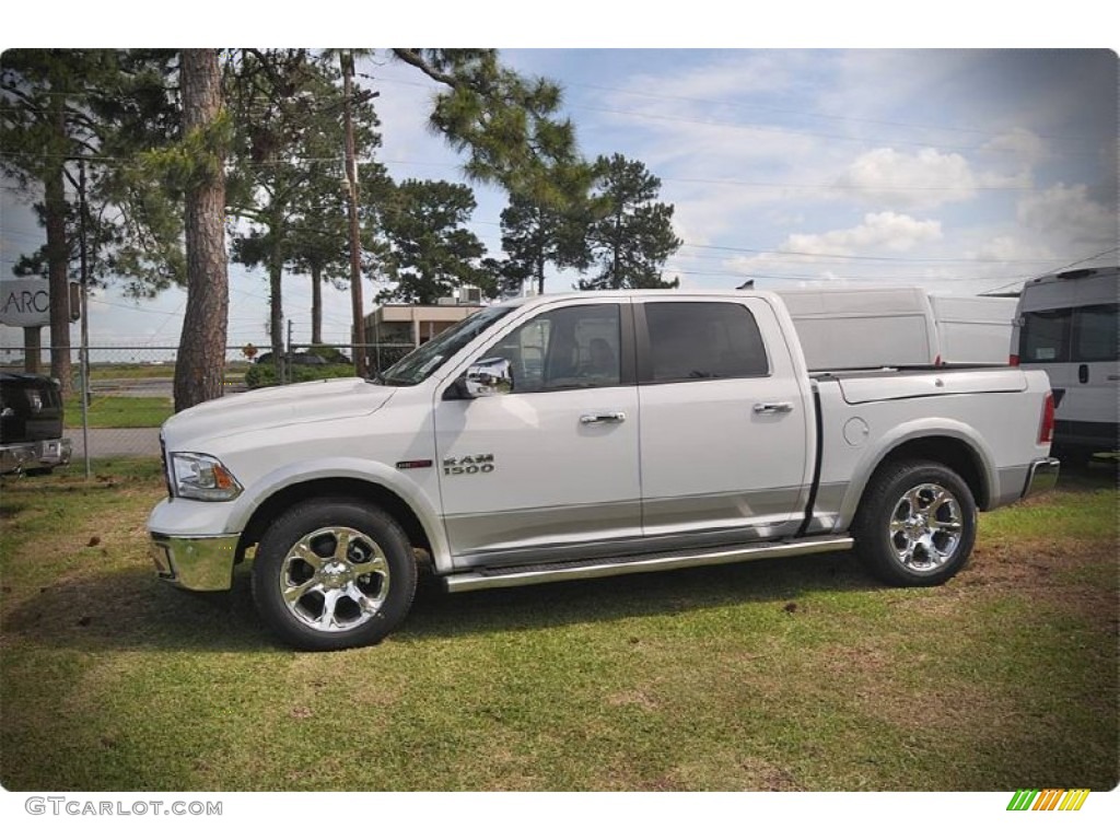 2015 1500 Laramie Crew Cab - Bright White / Canyon Brown/Light Frost photo #2