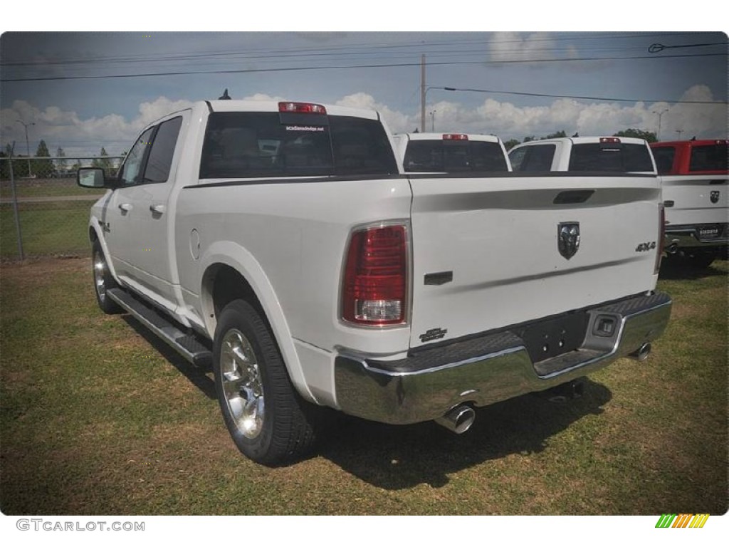 2015 1500 Laramie Crew Cab 4x4 - Bright White / Canyon Brown/Light Frost photo #4