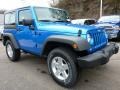 2015 Hydro Blue Pearl Jeep Wrangler Sport 4x4  photo #9