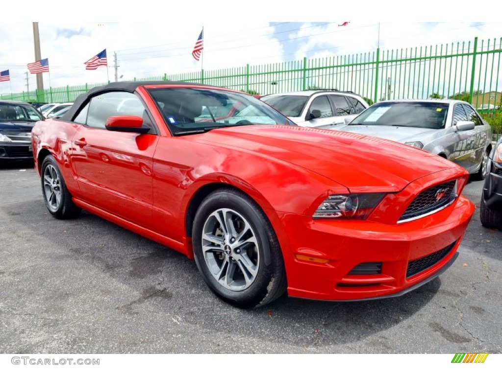 Race Red 2014 Ford Mustang V6 Premium Convertible Exterior Photo #102956418