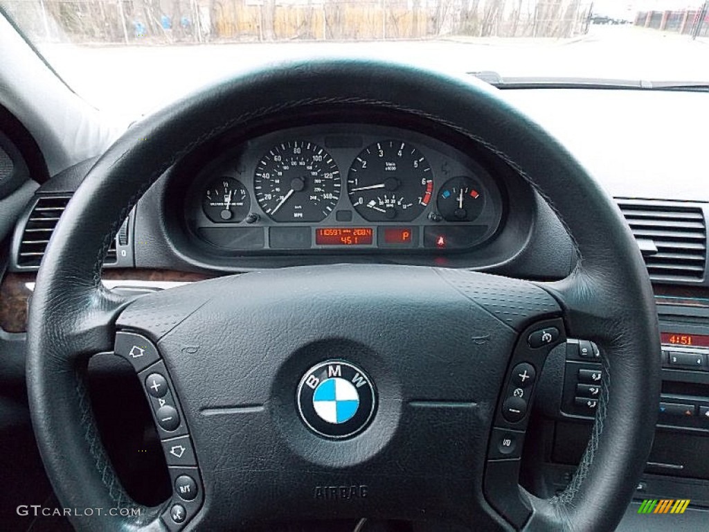 2002 BMW 3 Series 325xi Sedan Grey Steering Wheel Photo #102957807
