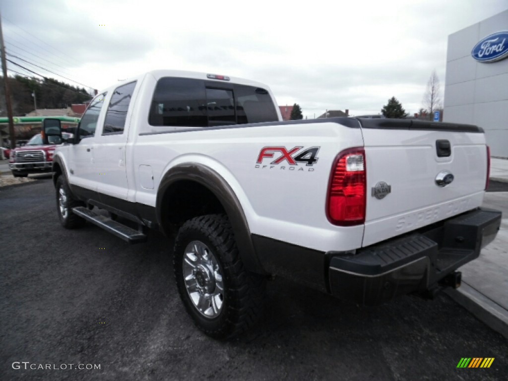 2015 F250 Super Duty King Ranch Crew Cab 4x4 - White Platinum / King Ranch Mesa Antique Affect/Adobe photo #3