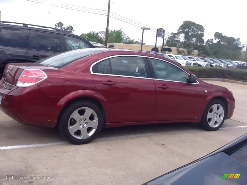 2009 Aura XE - Red Jewel Tintcoat / Tan photo #4