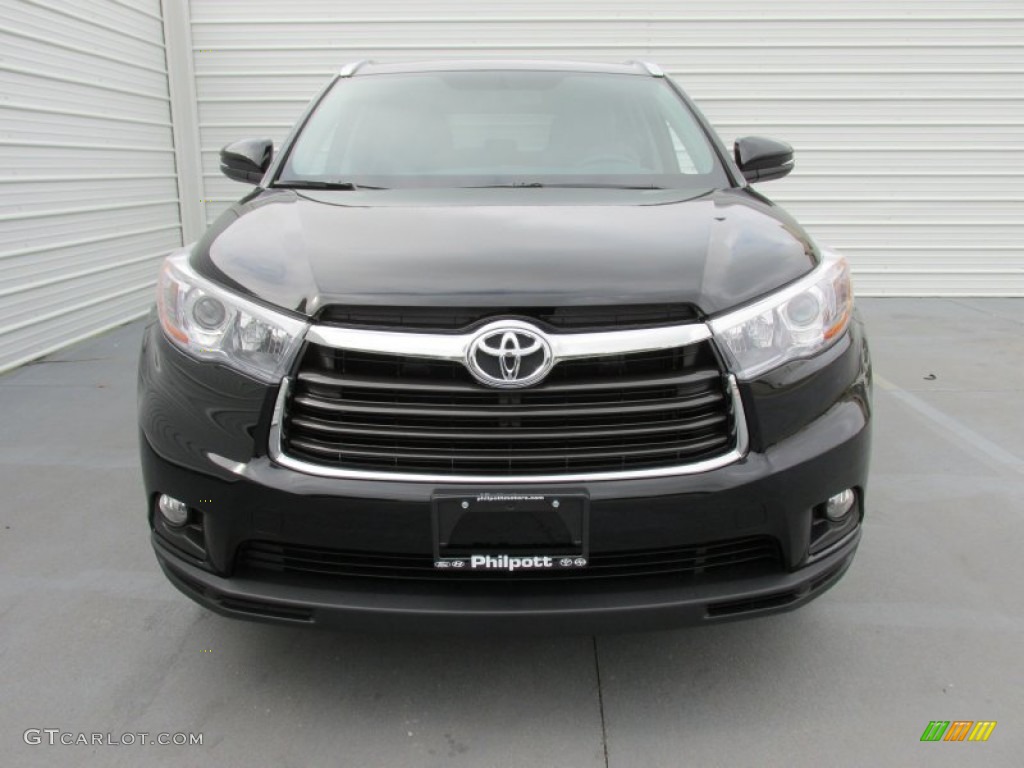 2015 Highlander XLE - Attitude Black Metallic / Black photo #8