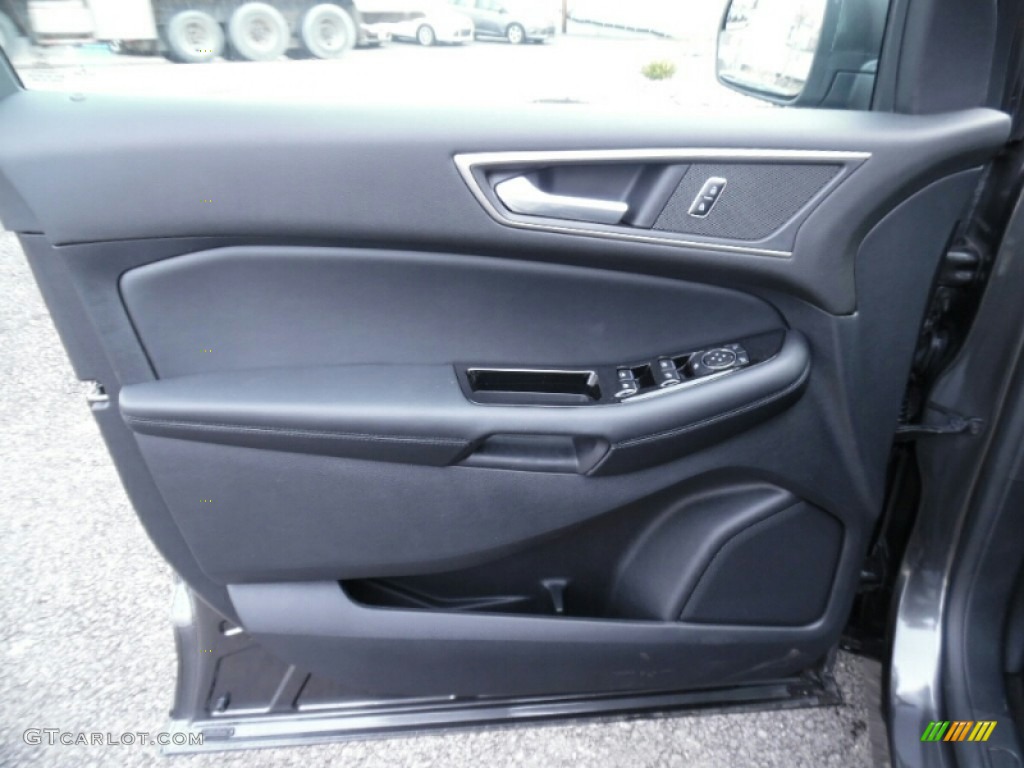 2015 Ford Edge SEL AWD Ebony Door Panel Photo #102963807