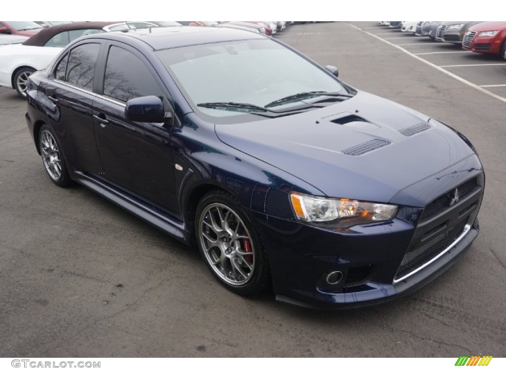 Cosmic Blue 2014 Mitsubishi Lancer Evolution MR Exterior Photo #102964617