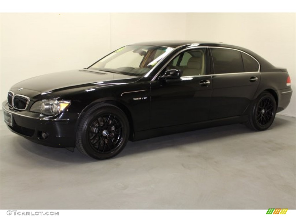 2006 7 Series 760Li Sedan - Black Sapphire Metallic / Black/Natural Brown photo #5