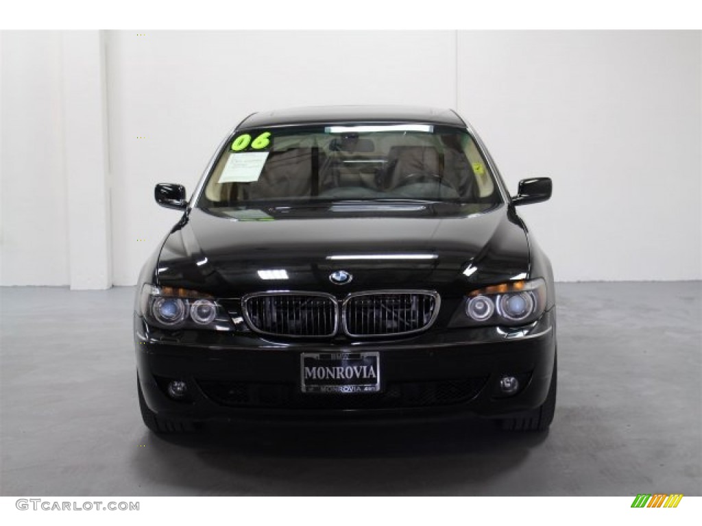 2006 7 Series 760Li Sedan - Black Sapphire Metallic / Black/Natural Brown photo #7