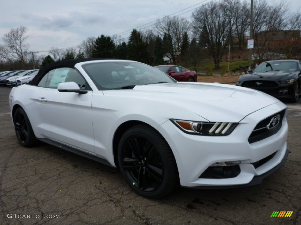 2015 Mustang EcoBoost Premium Convertible - Oxford White / Ebony photo #1