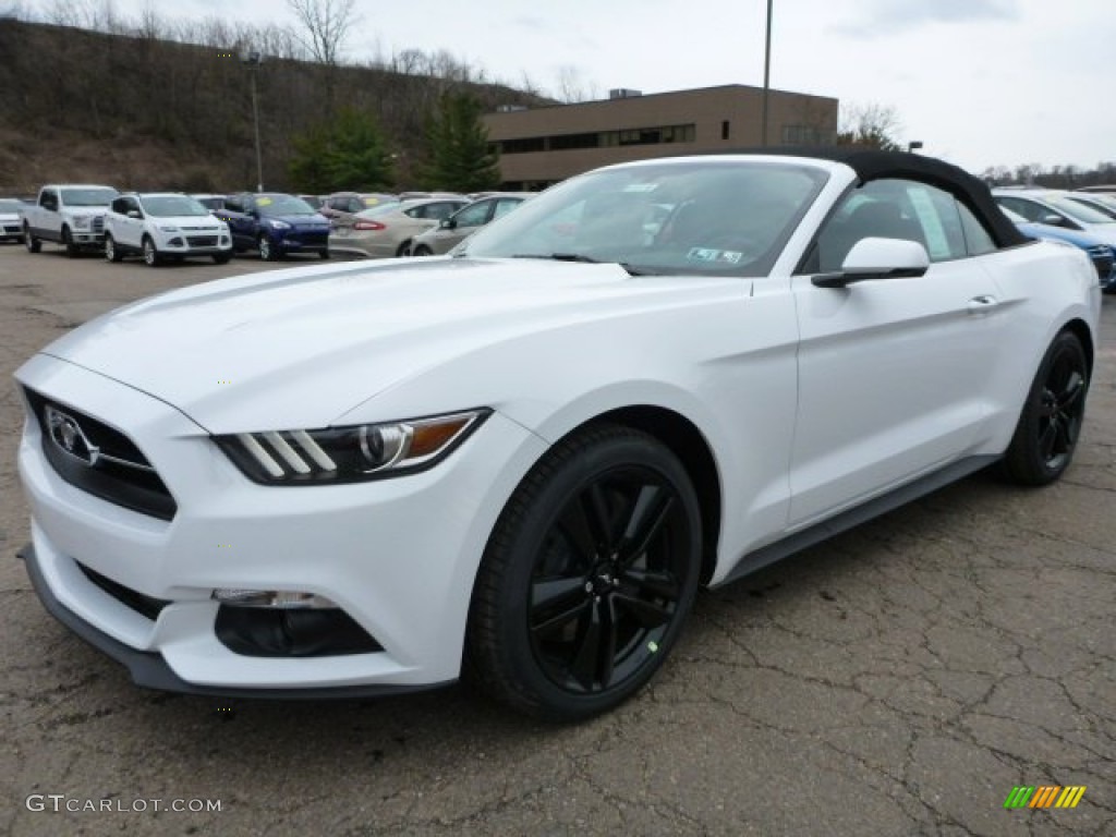 2015 Mustang EcoBoost Premium Convertible - Oxford White / Ebony photo #5