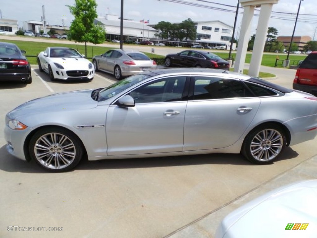 2011 XJ XJL Supercharged - Liquid Silver Metallic / Jet Black/Ivory photo #8