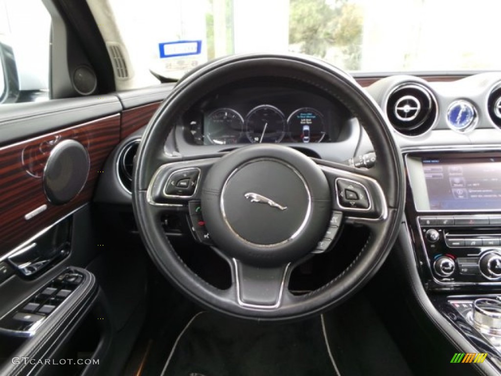 2011 XJ XJL Supercharged - Liquid Silver Metallic / Jet Black/Ivory photo #13