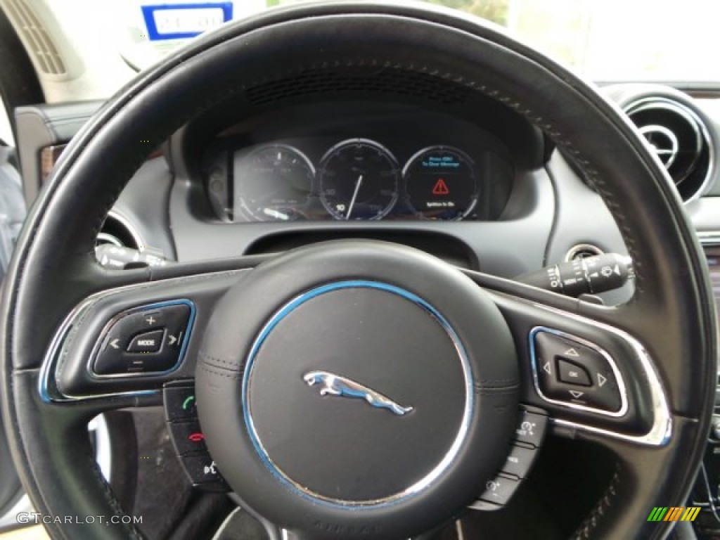 2011 XJ XJL Supercharged - Liquid Silver Metallic / Jet Black/Ivory photo #14
