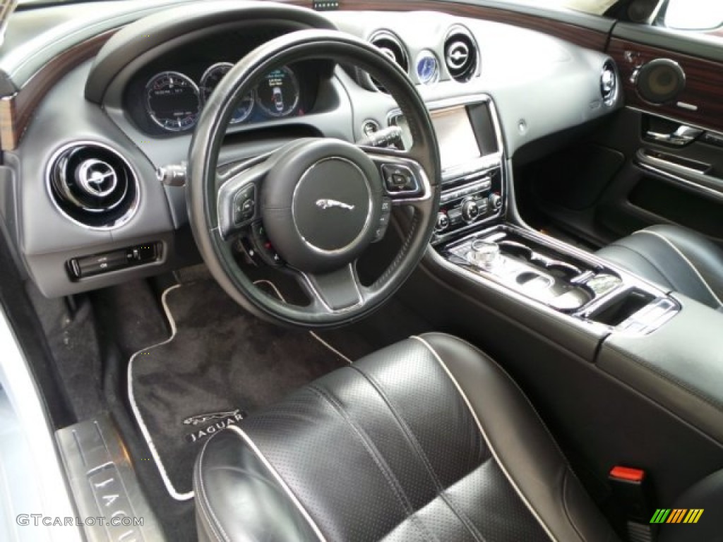 2011 XJ XJL Supercharged - Liquid Silver Metallic / Jet Black/Ivory photo #37