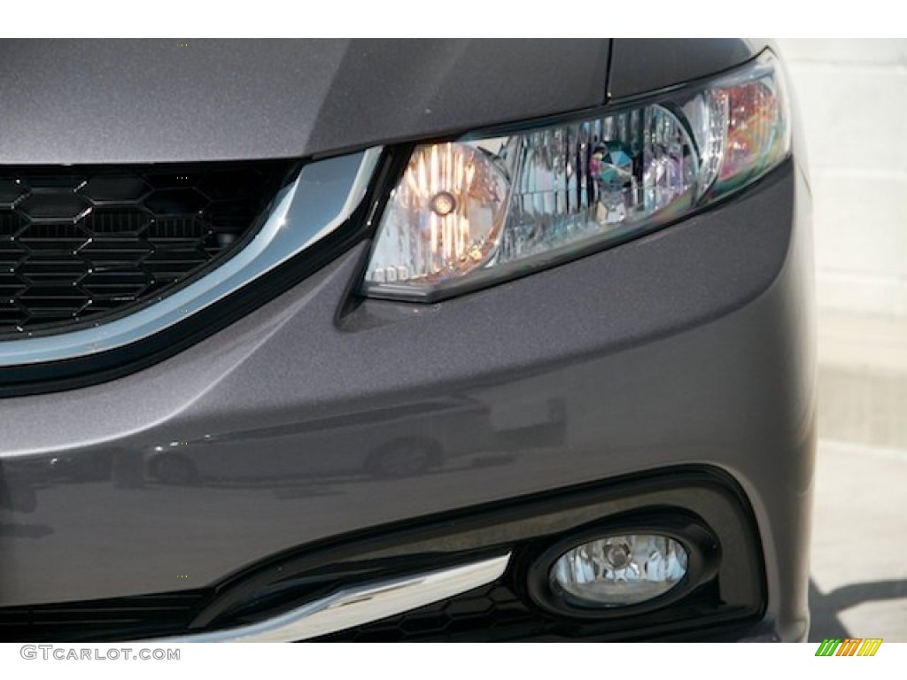 2015 Civic EX-L Sedan - Modern Steel Metallic / Gray photo #5