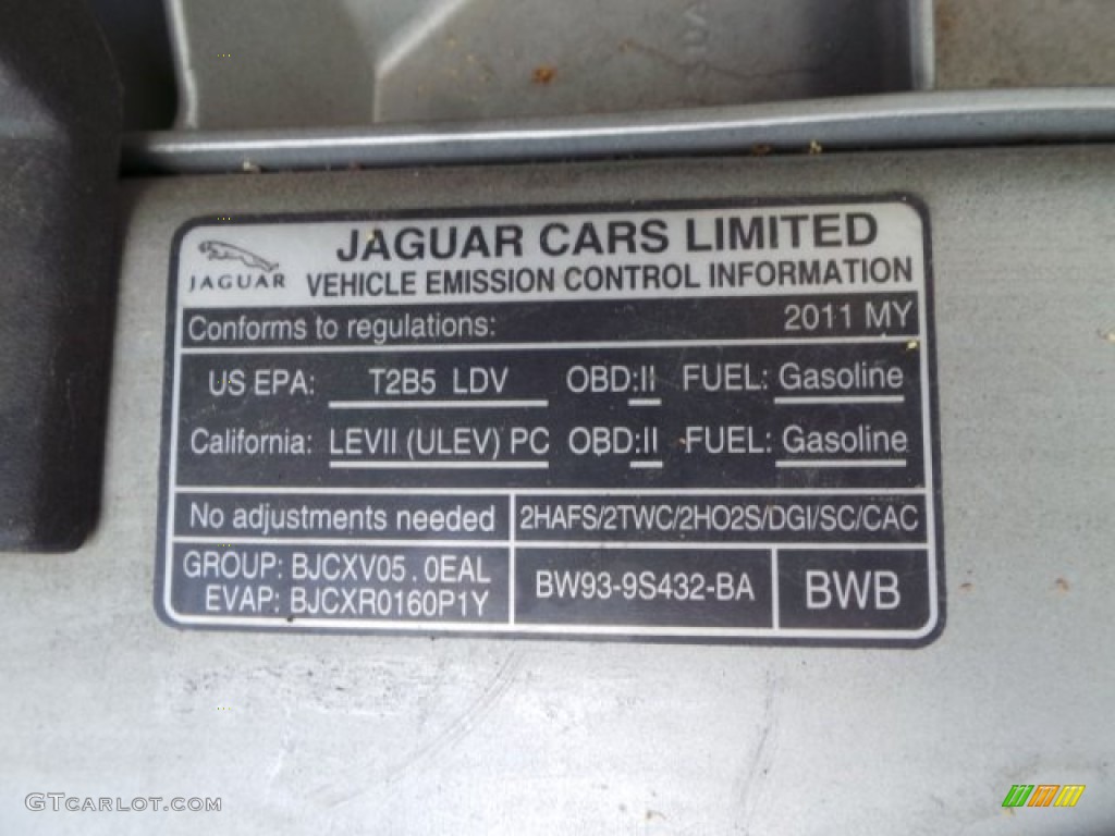 2011 XJ XJL Supercharged - Liquid Silver Metallic / Jet Black/Ivory photo #58