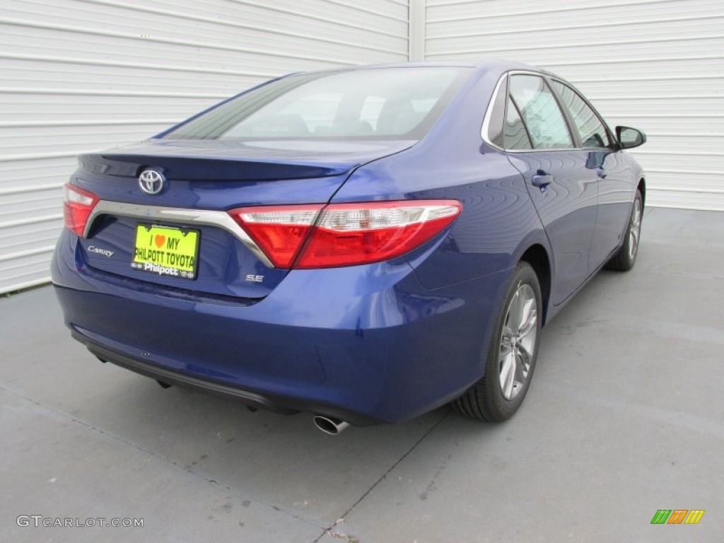 2015 Camry SE - Blue Crush Metallic / Black photo #4