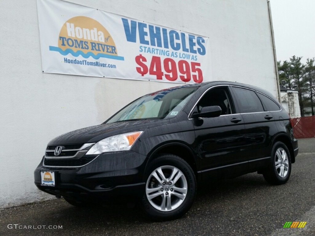 2011 CR-V EX-L 4WD - Crystal Black Pearl / Black photo #1