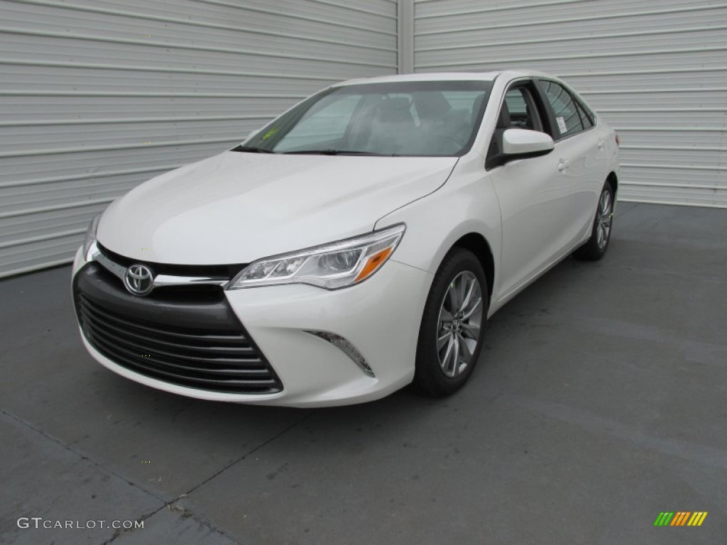 2015 Camry XLE V6 - Blizzard Pearl White / Ash photo #7