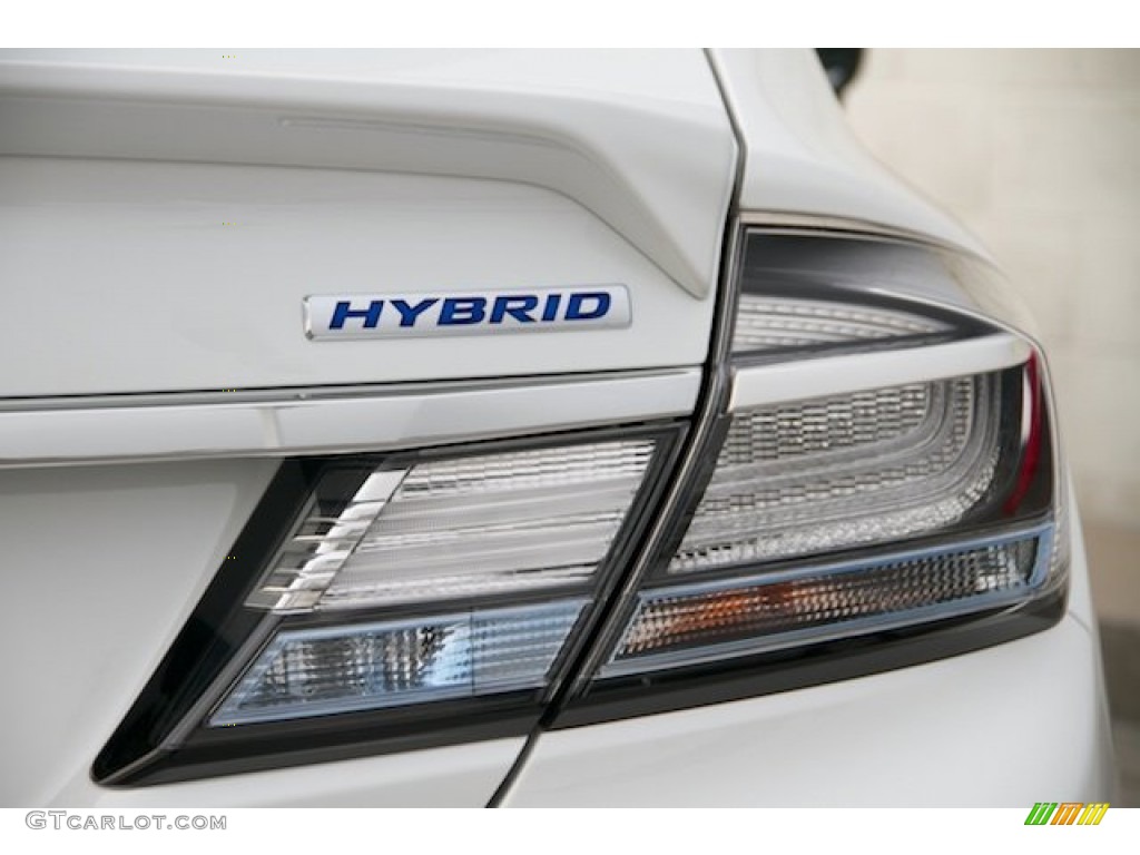 2015 Civic Hybrid-L Sedan - White Orchid Pearl / Beige photo #4
