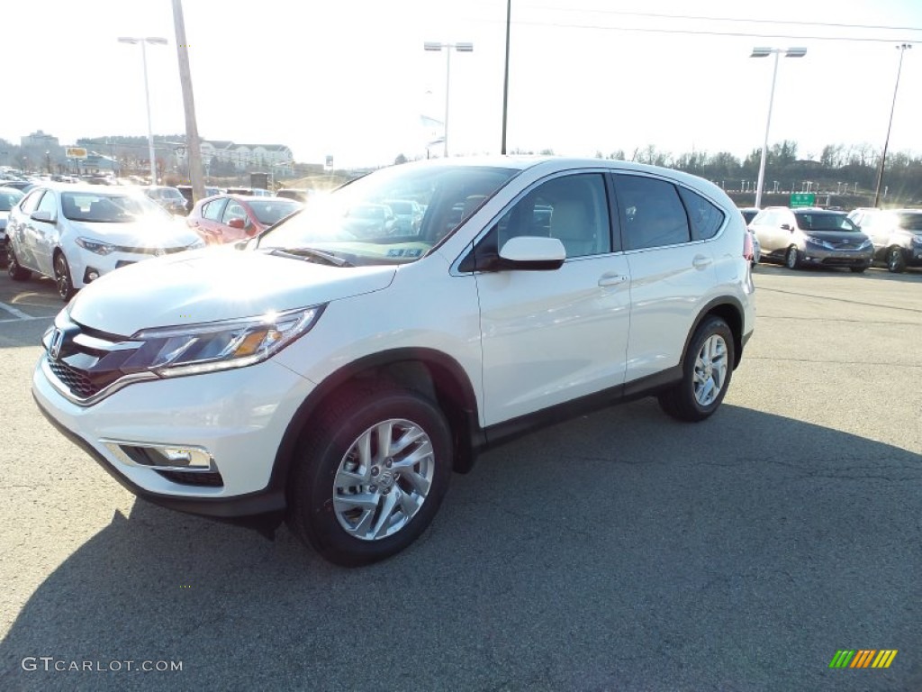 2015 CR-V EX - White Diamond Pearl / Beige photo #2