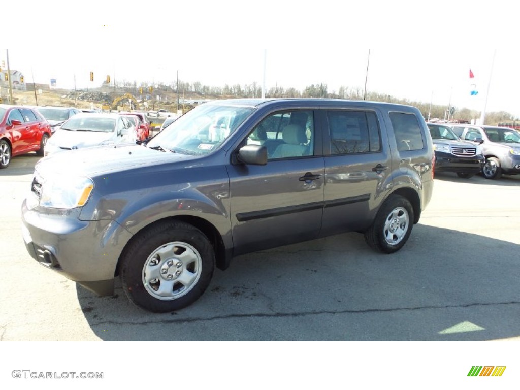 2015 Pilot LX 4WD - Modern Steel Metallic / Gray photo #2