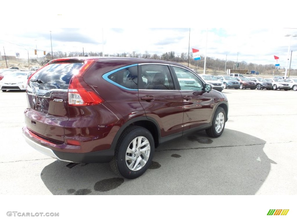 2015 CR-V EX AWD - Basque Red Pearl II / Gray photo #6