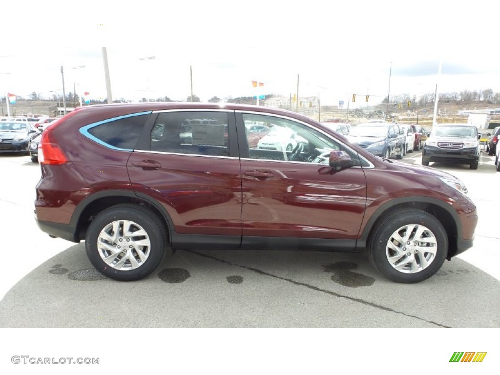 2015 CR-V EX AWD - Basque Red Pearl II / Gray photo #7