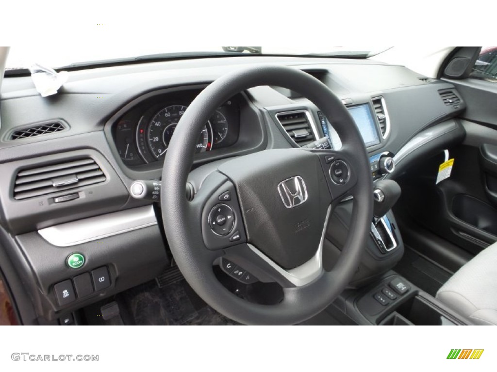 2015 Honda CR-V EX AWD Gray Dashboard Photo #102976838