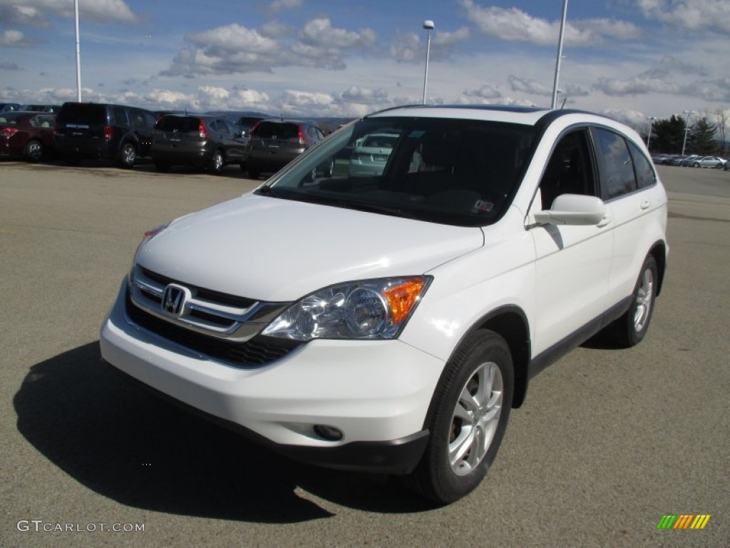 2010 CR-V EX-L AWD - Taffeta White / Gray photo #5