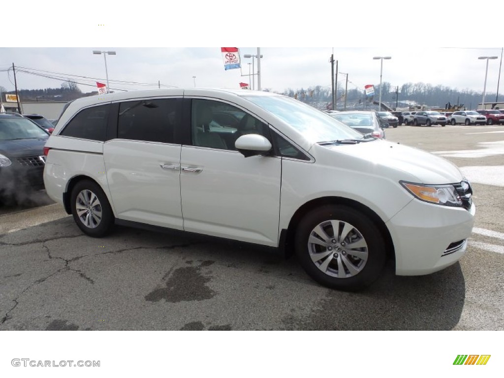White Diamond Pearl 2015 Honda Odyssey EX Exterior Photo #102977881