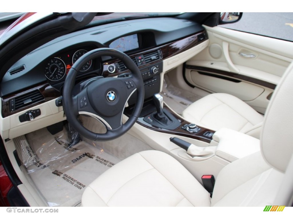 Cream Beige Interior 2012 BMW 3 Series 328i Convertible Photo #102978186