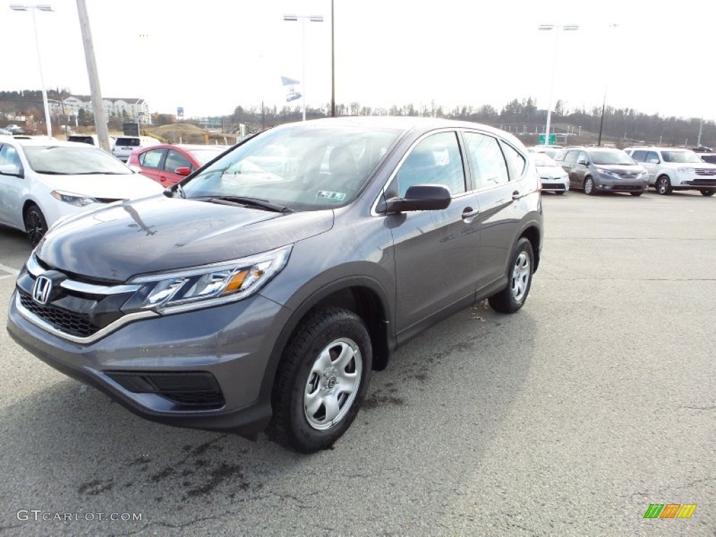 2015 CR-V LX AWD - Modern Steel Metallic / Gray photo #2