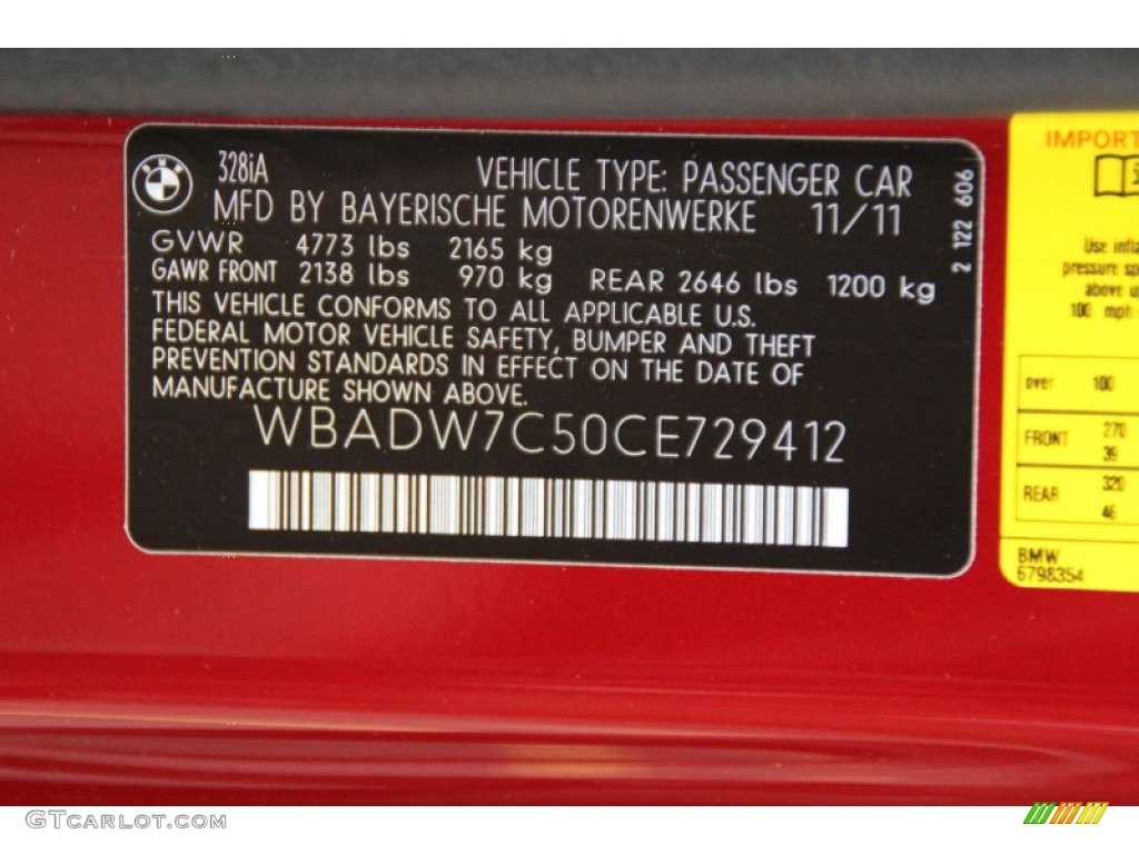 2012 3 Series 328i Convertible - Vermilion Red Metallic / Cream Beige photo #34
