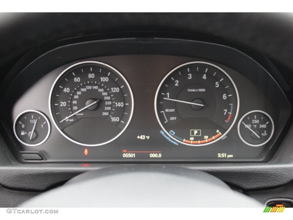 2015 BMW 3 Series 328i xDrive Sedan Gauges Photo #102981194