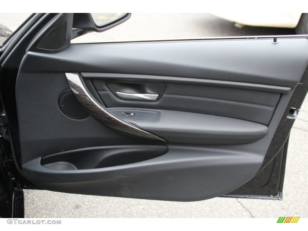 2015 BMW 3 Series 328i xDrive Sedan Black Door Panel Photo #102981337