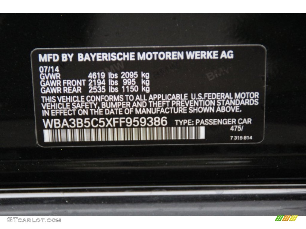 2015 3 Series 328i xDrive Sedan - Black Sapphire Metallic / Black photo #35