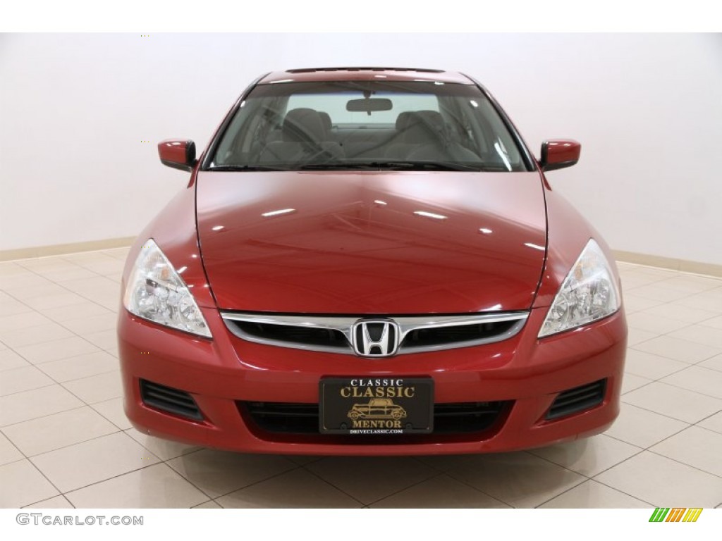 2007 Accord EX Sedan - Moroccan Red Pearl / Gray photo #2