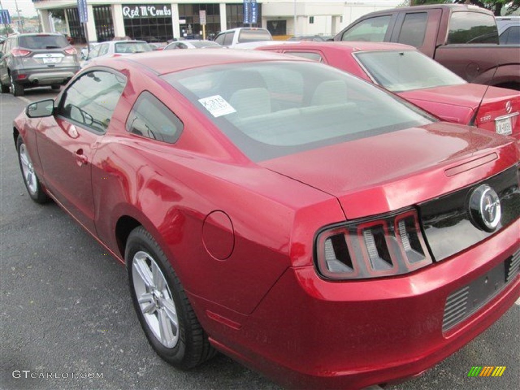 2014 Mustang V6 Coupe - Ruby Red / Medium Stone photo #3