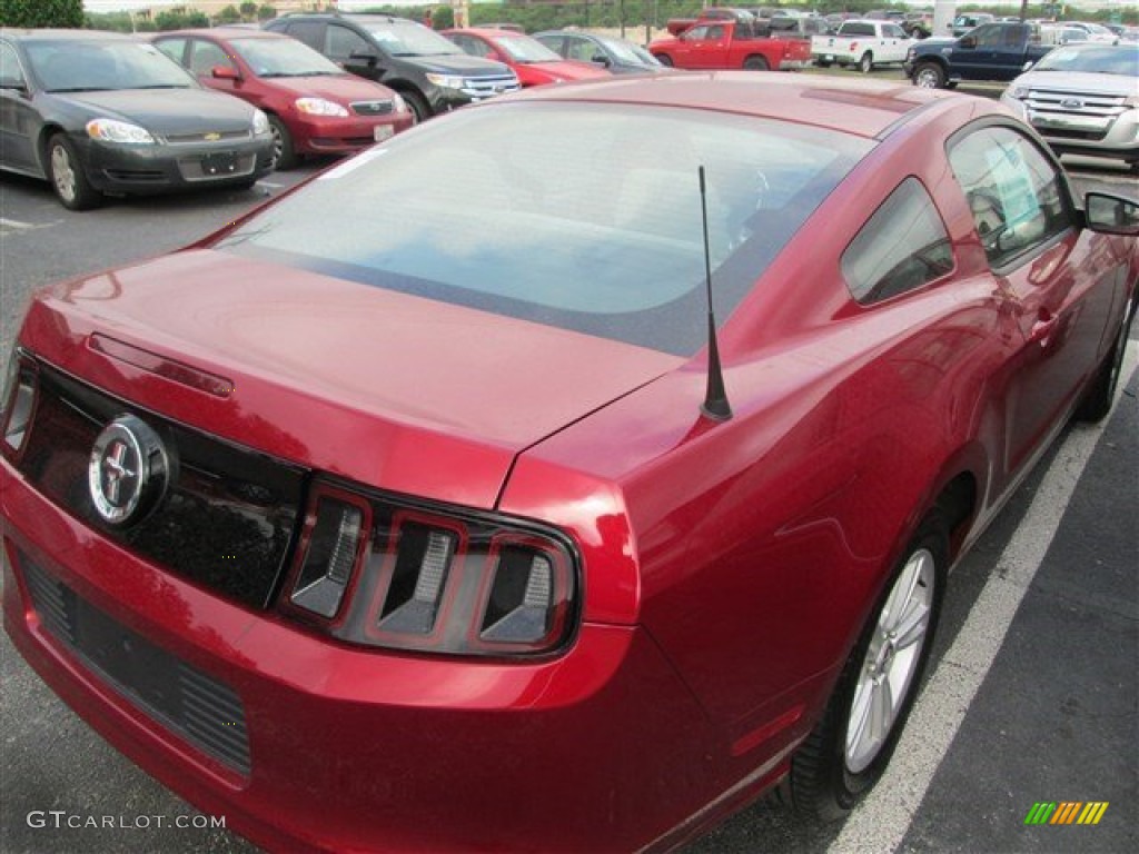 2014 Mustang V6 Coupe - Ruby Red / Medium Stone photo #4