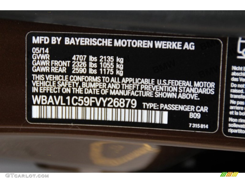 2015 X1 Color Code B09 for Marrakesh Brown Metallic Photo #102984697