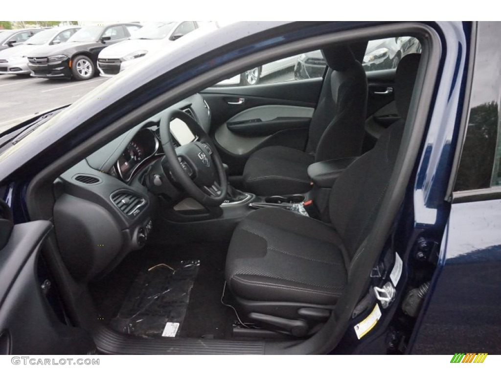 2015 Dart SXT - True Blue Pearl / Black/Light Tungsten Accent Stitching photo #6