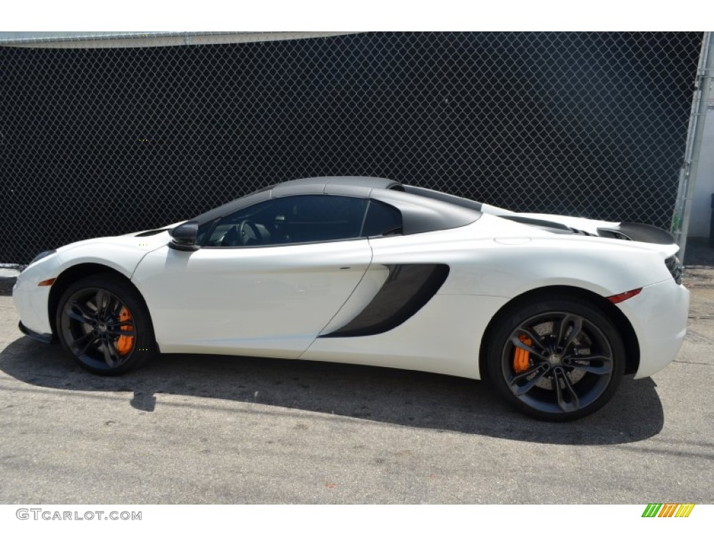 Pearl White 2013 McLaren MP4-12C 12C Spider Exterior Photo #102986293
