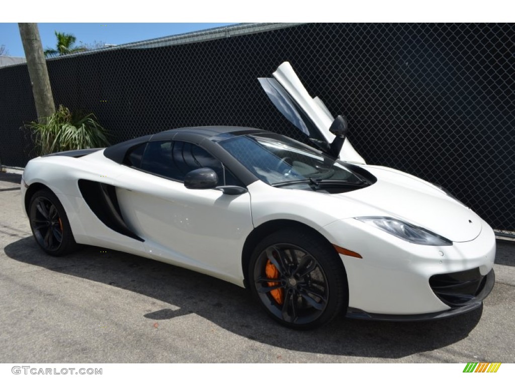 Pearl White 2013 McLaren MP4-12C 12C Spider Exterior Photo #102986611