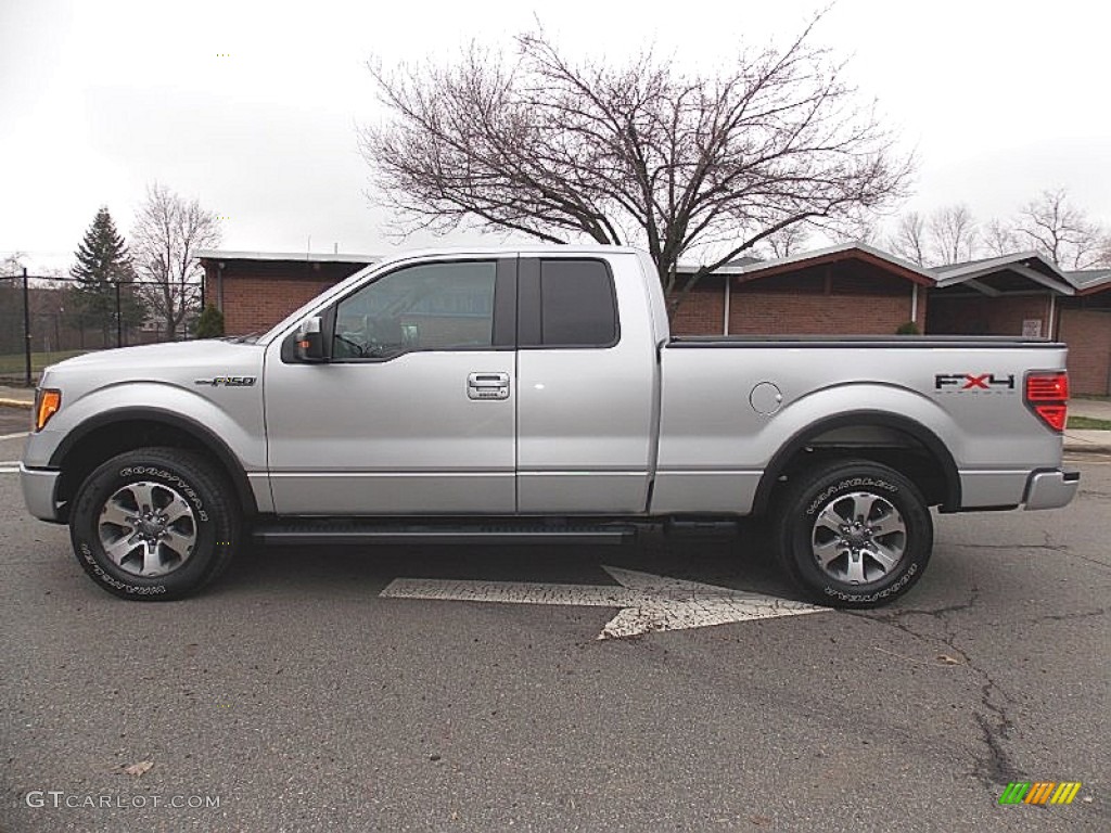 2011 F150 FX4 SuperCab 4x4 - Ingot Silver Metallic / Black photo #2