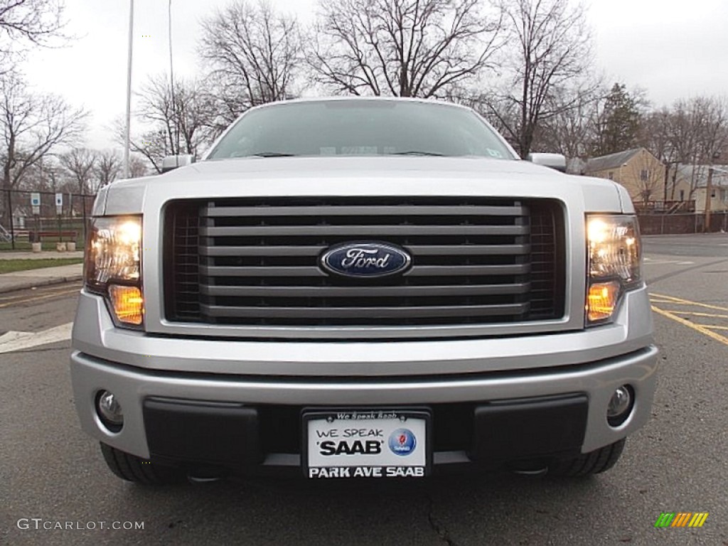 2011 F150 FX4 SuperCab 4x4 - Ingot Silver Metallic / Black photo #8