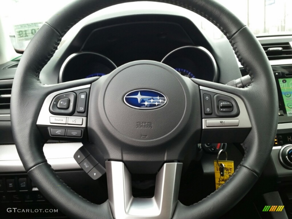 2015 Subaru Outback 2.5i Premium Slate Black Steering Wheel Photo #102994126