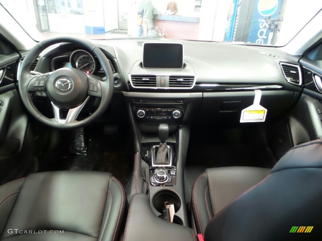 Black Interior 2015 Mazda MAZDA3 i Grand Touring 5 Door Photo #102996037